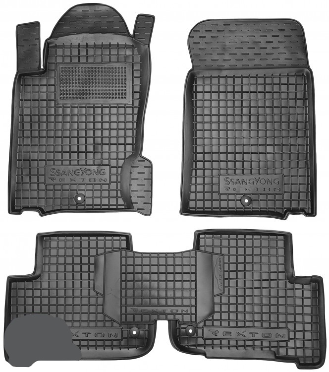 Set tappetini di gomma su misura per Ssangyong Rexton III (2013-2017)